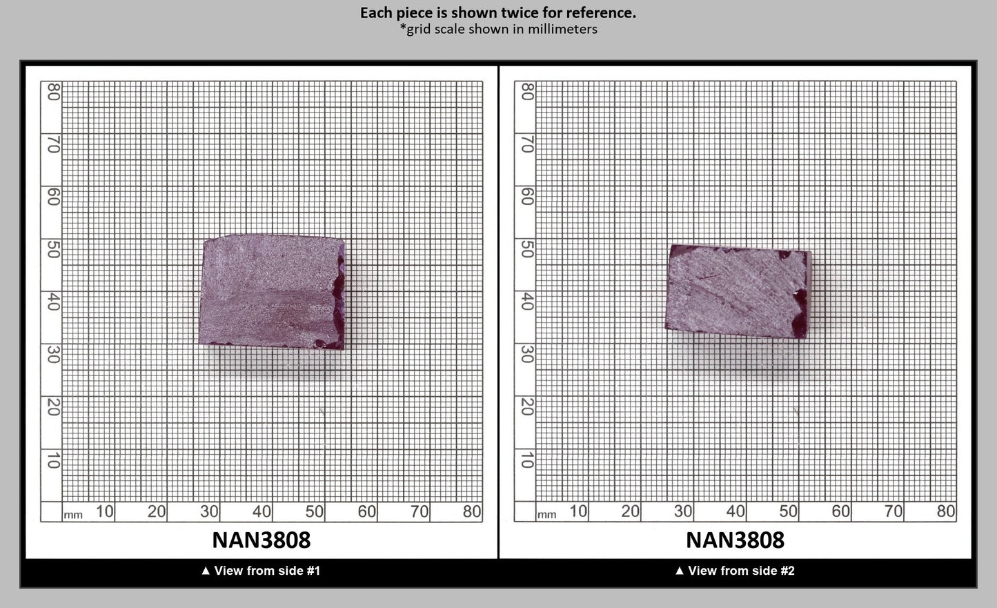 Nanosital Simulated Rhodolite (Included)  Lab Created Faceting Rough for Gem Cutting - #Z-2449 - Various Sizes : NAN3808