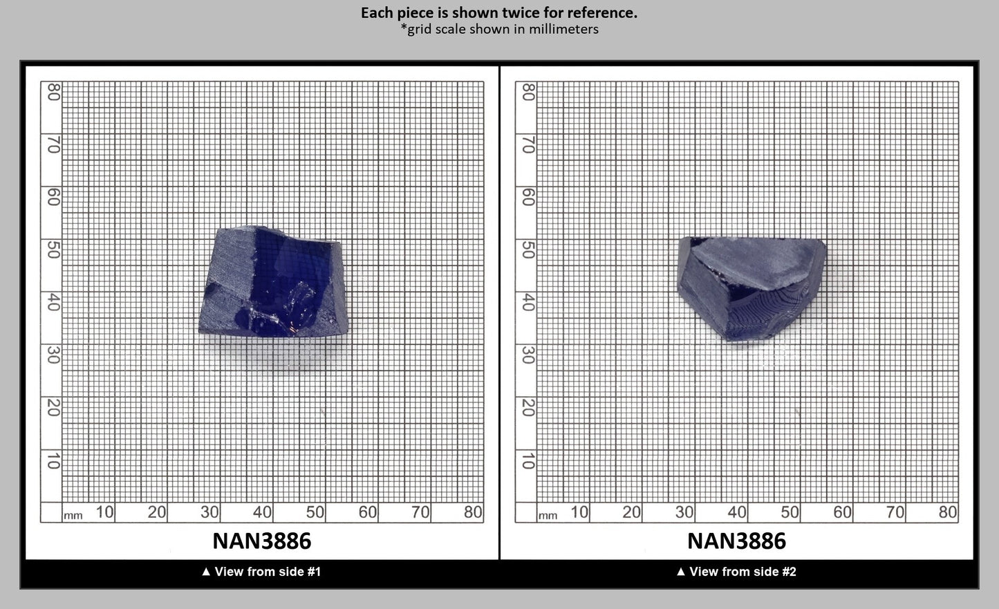 UV Reactive Nanosital #A-8002 Lab Created Faceting Rough for Gem Cutting - Various Sizes : NAN3886