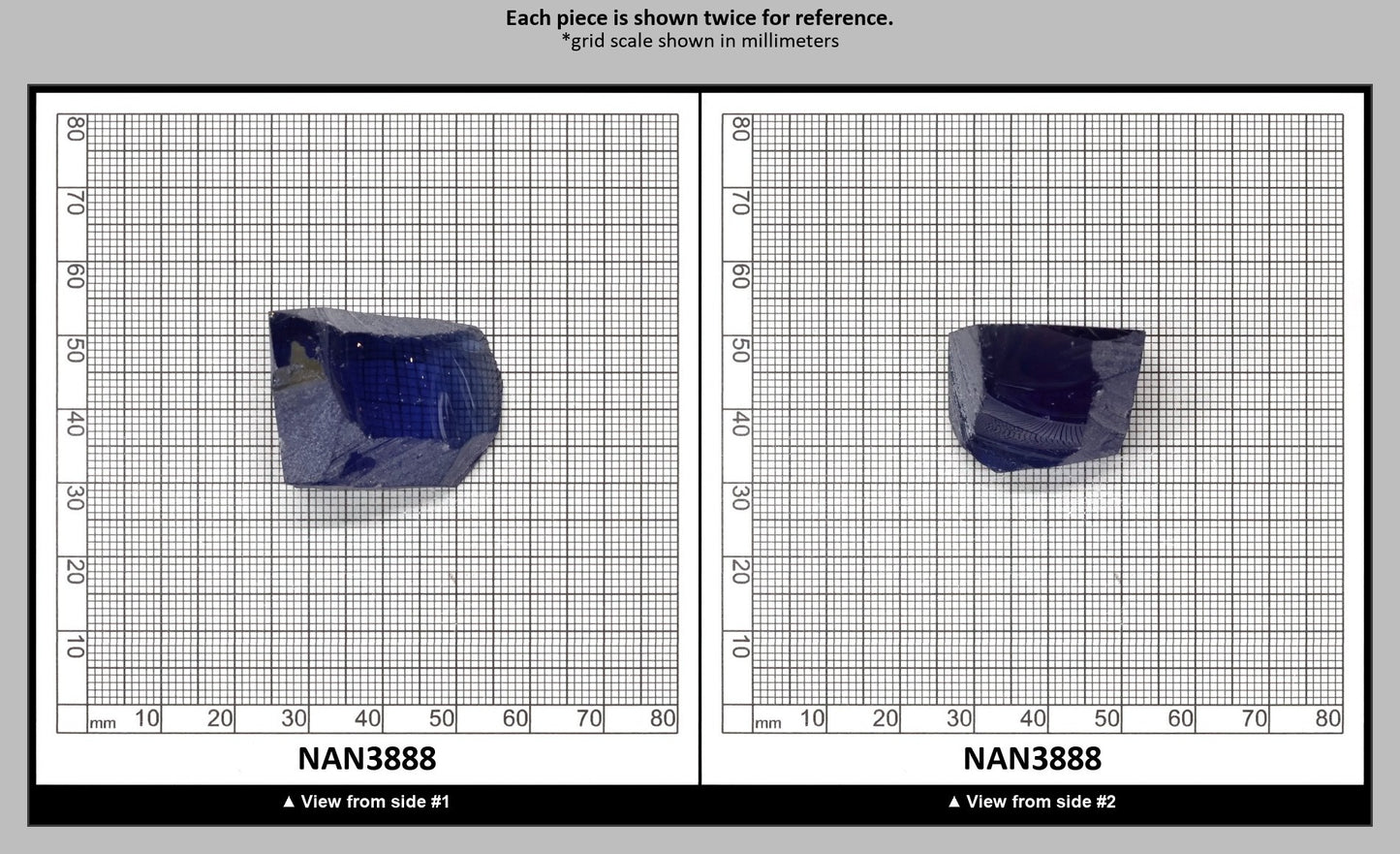 UV Reactive Nanosital #A-8002 Lab Created Faceting Rough for Gem Cutting - Various Sizes : NAN3888