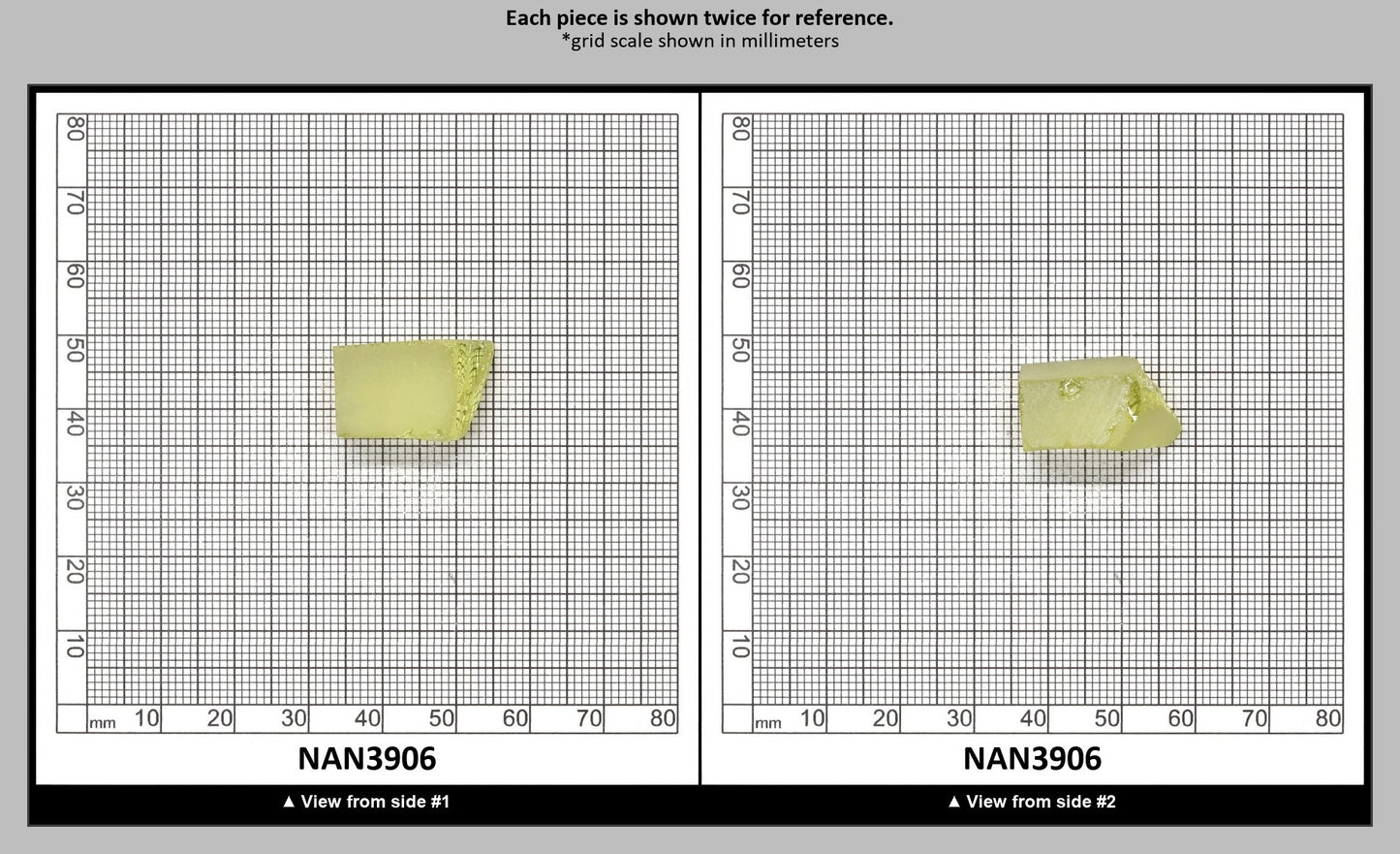 Nanosital Simulated Canary Yellow Citrine Lab Created Faceting Rough for Gem Cutting - #10 - Various Sizes : NAN3906