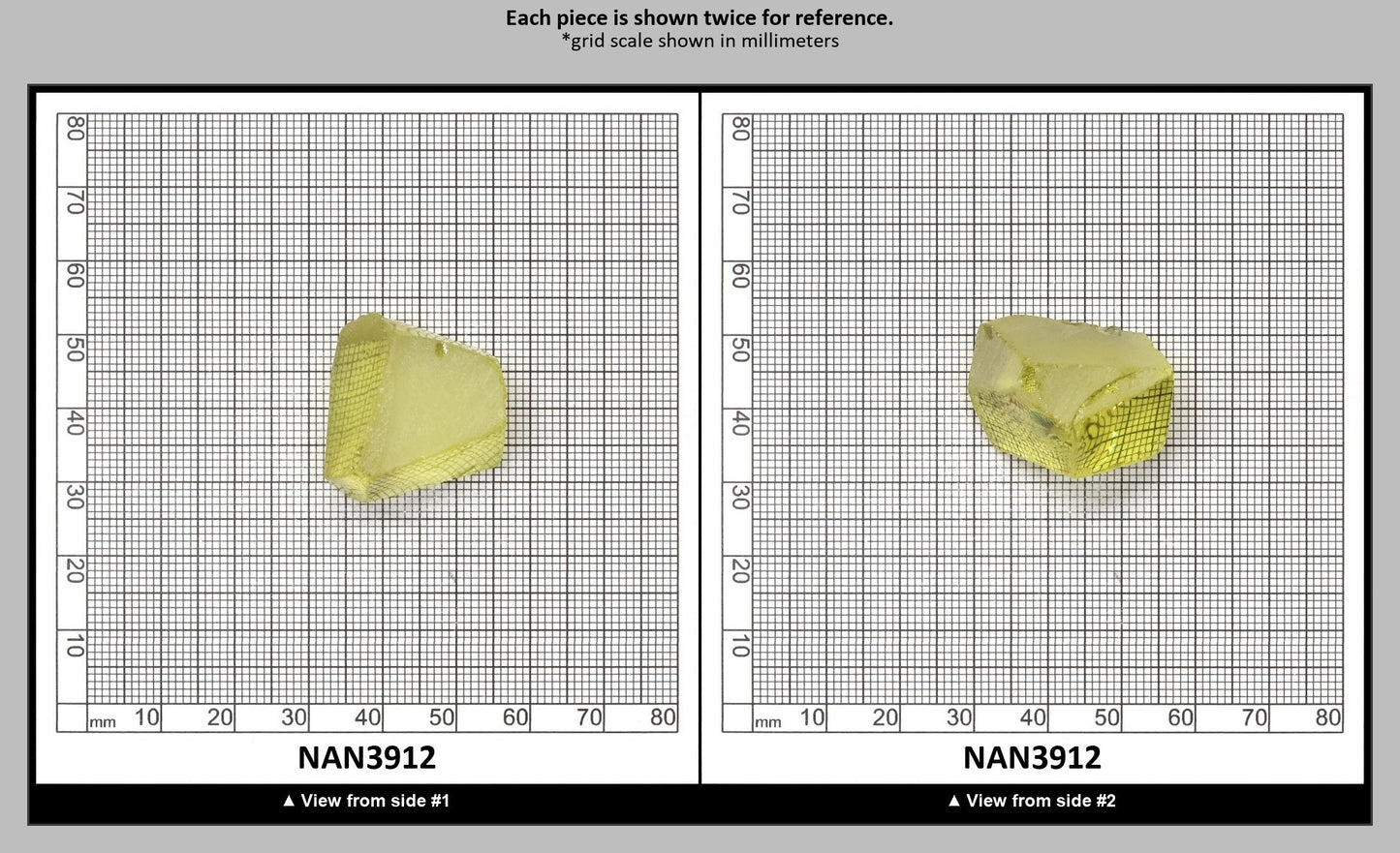 Nanosital Simulated Canary Yellow Citrine Lab Created Faceting Rough for Gem Cutting - #10 - Various Sizes : NAN3912