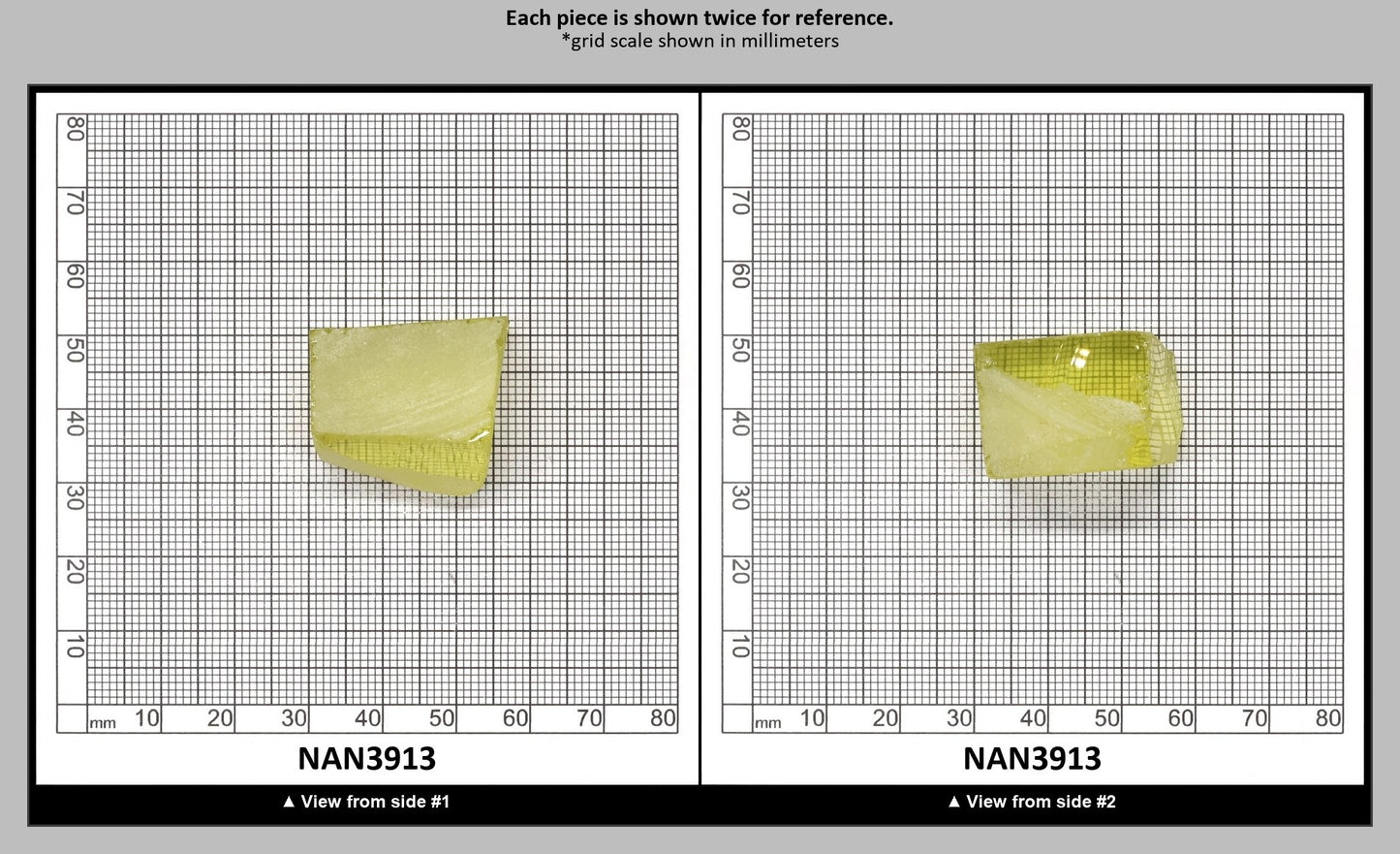 Nanosital Simulated Canary Yellow Citrine Lab Created Faceting Rough for Gem Cutting - #10 - Various Sizes : NAN3913