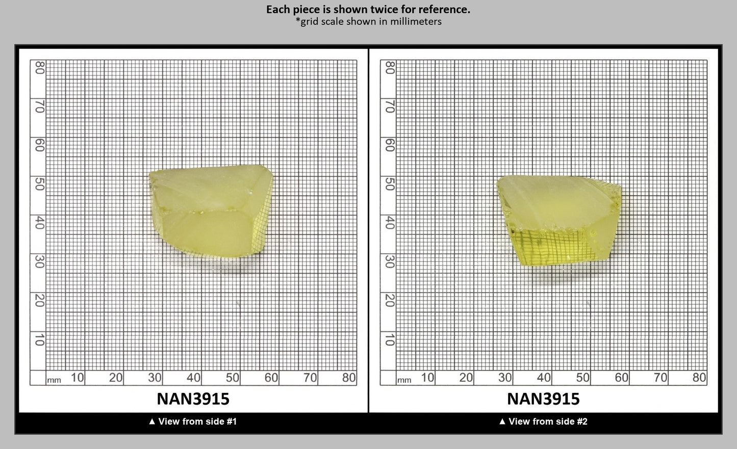 Nanosital Simulated Canary Yellow Citrine Lab Created Faceting Rough for Gem Cutting - #10 - Various Sizes : NAN3915