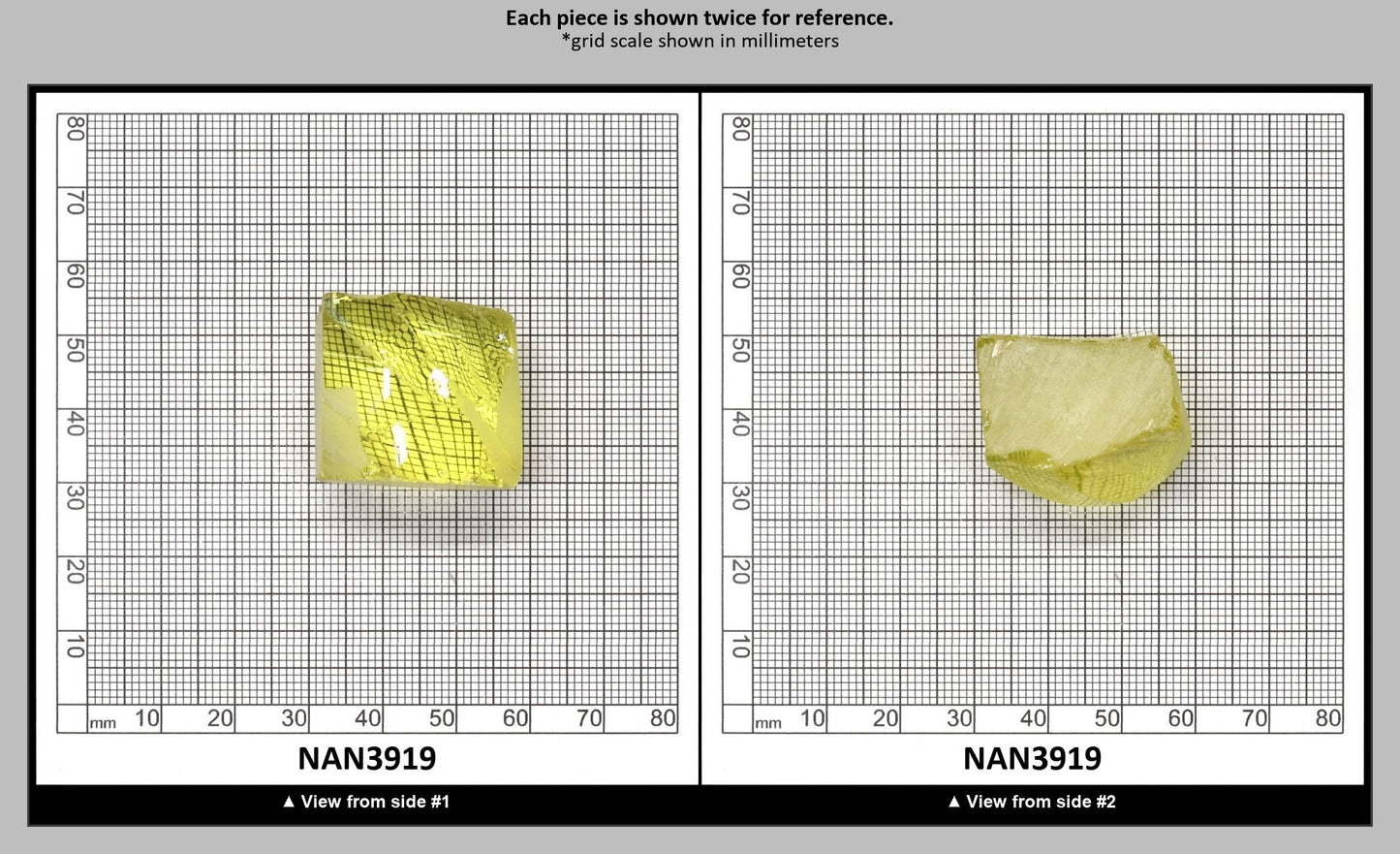 Nanosital Simulated Canary Yellow Citrine Lab Created Faceting Rough for Gem Cutting - #10 - Various Sizes : NAN3919