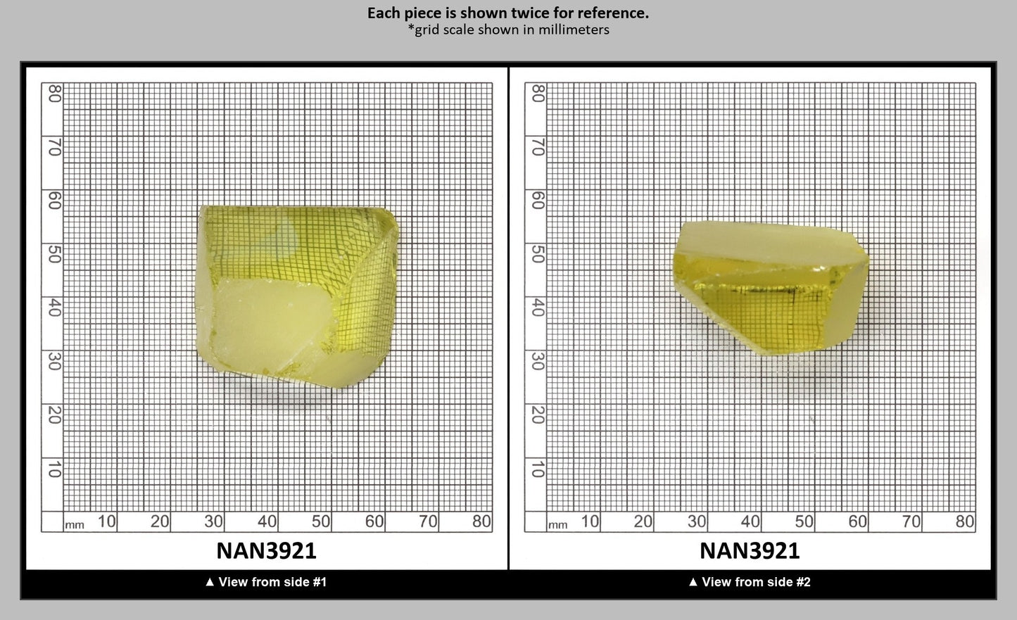 Nanosital Simulated Canary Yellow Citrine Lab Created Faceting Rough for Gem Cutting - #10 - Various Sizes : NAN3921