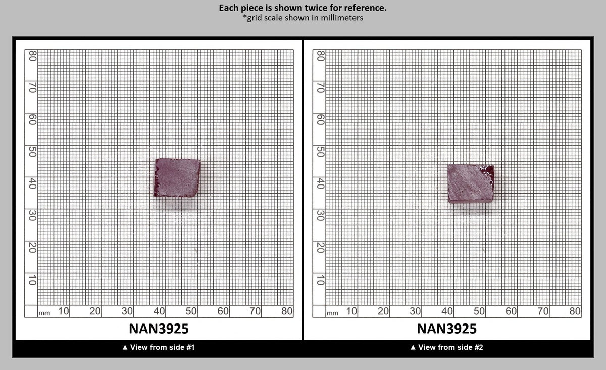 Nanosital Simulated Light Ruby (Included)  Lab Created Faceting Rough for Gem Cutting - #Z-249 - Various Sizes : NAN3925