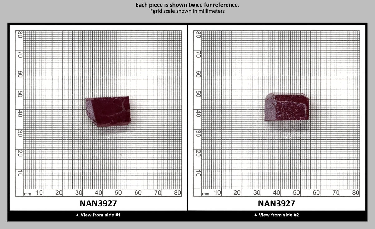 Nanosital Simulated Light Ruby (Included)  Lab Created Faceting Rough for Gem Cutting - #Z-249 - Various Sizes : NAN3927
