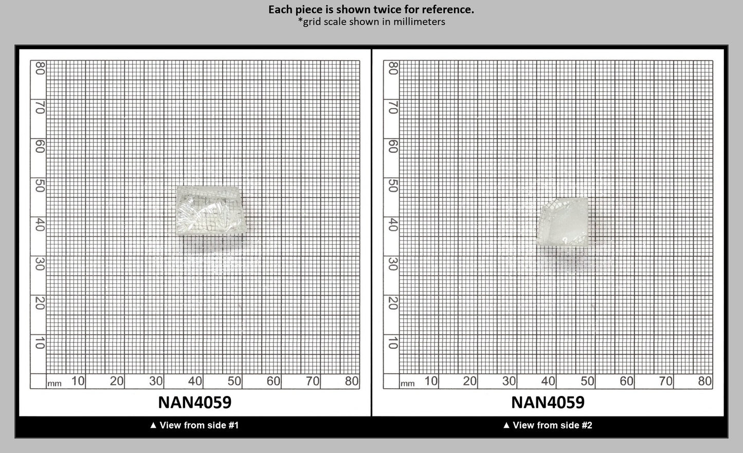 UV Reactive Nanosital #E-272 Lab Created Faceting Rough for Gem Cutting - Various Sizes : NAN4059