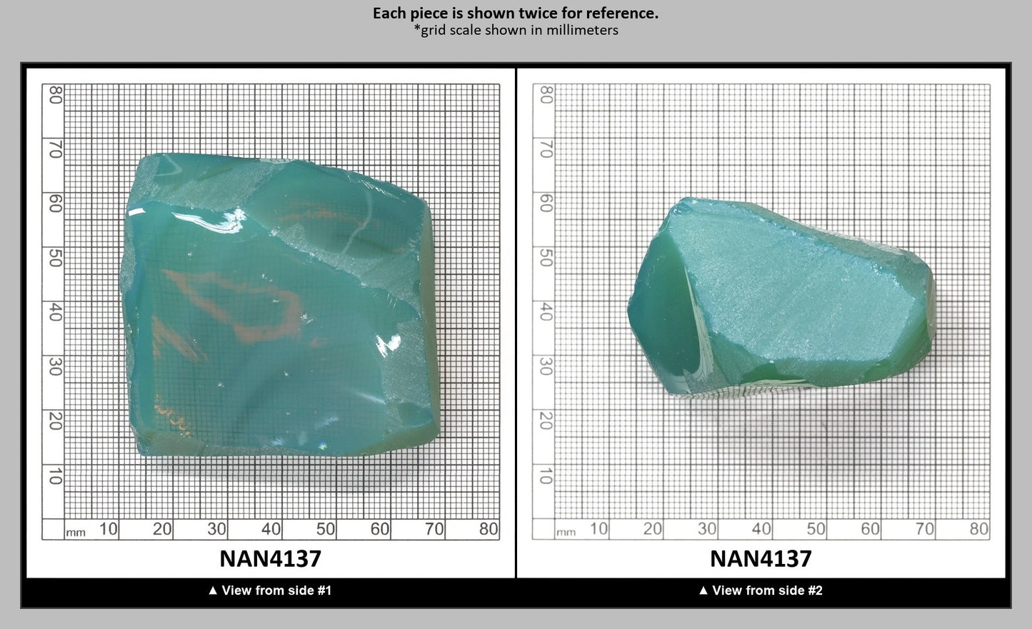 Nanosital Simulated Green Apple Opal Lab Created Faceting Rough for Gem Cutting - #A-9825 - Various Sizes : NAN4137