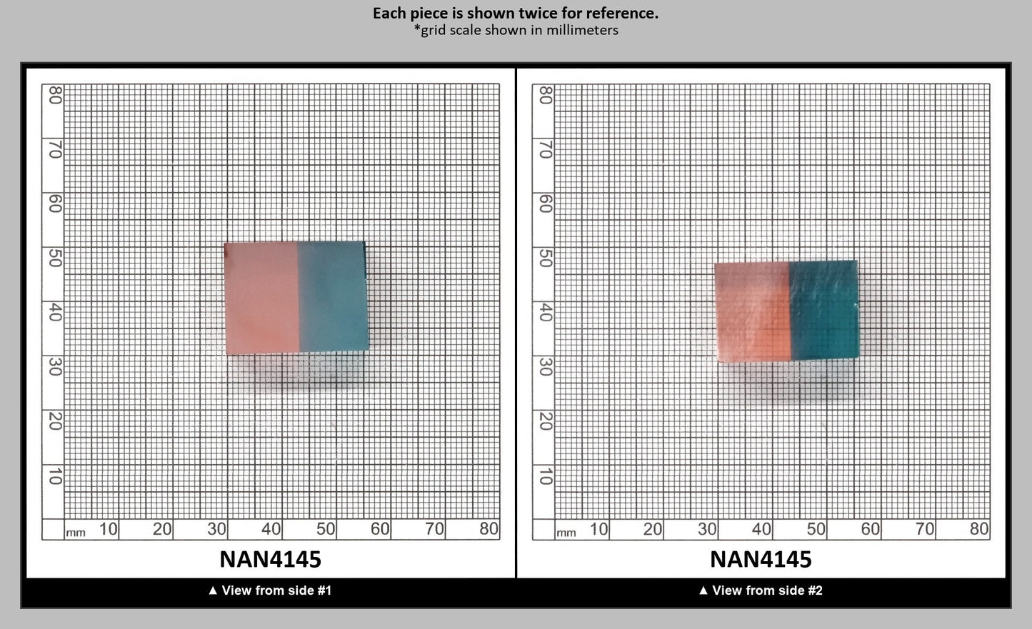 Nanosital Simulated Bi-Color Lab Created Faceting Rough for Gem Cutting - Pink-Blue - Various Sizes : NAN4145