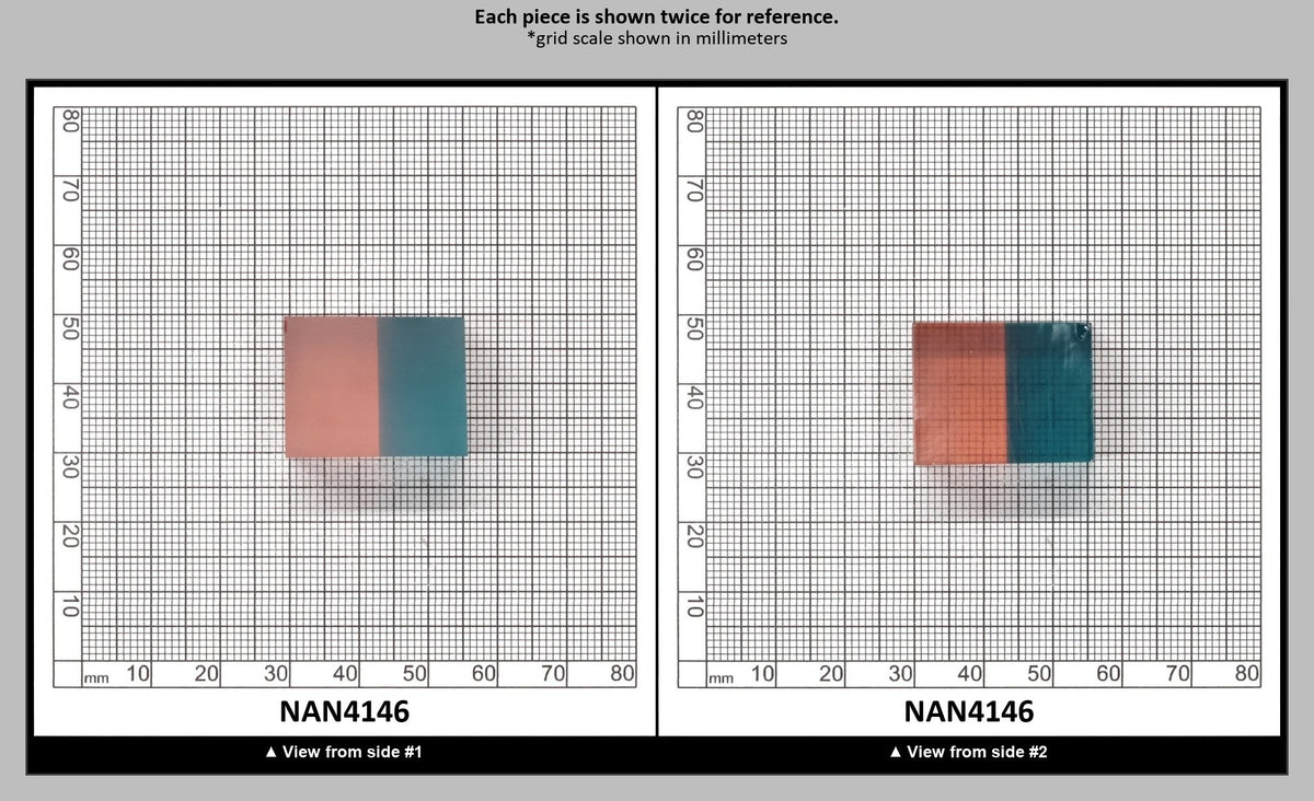 Nanosital Simulated Bi-Color Lab Created Faceting Rough for Gem Cutting - Pink-Blue - Various Sizes : NAN4146