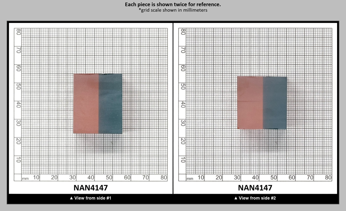 Nanosital Simulated Bi-Color Lab Created Faceting Rough for Gem Cutting - Pink-Blue - Various Sizes : NAN4147