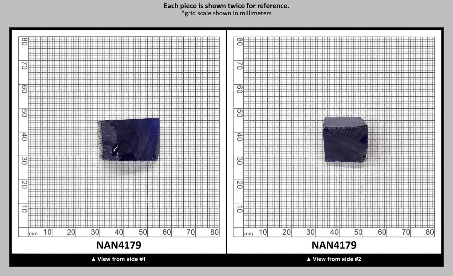 UV Reactive Nanosital #E-459 Lab Created Faceting Rough for Gem Cutting - Various Sizes : NAN4179