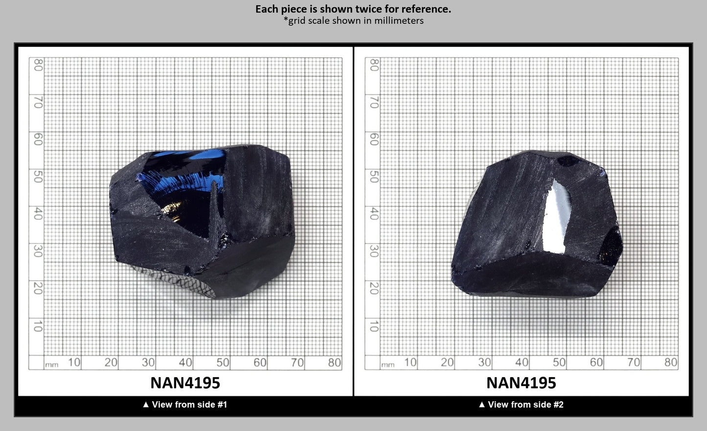 UV Reactive Nanosital #E-459 Lab Created Faceting Rough for Gem Cutting - Various Sizes : NAN4195