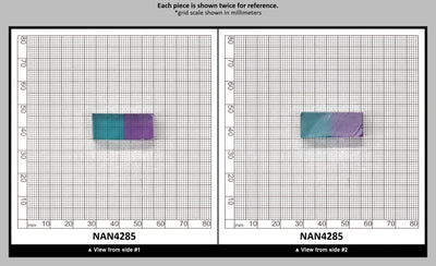 Nanosital Simulated Bi-Color Lab Created Faceting Rough for Gem Cutting - Purple-Blue - Various Sizes : NAN4285