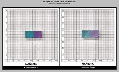 Nanosital Simulated Bi-Color Lab Created Faceting Rough for Gem Cutting - Purple-Blue - Various Sizes : NAN4285
