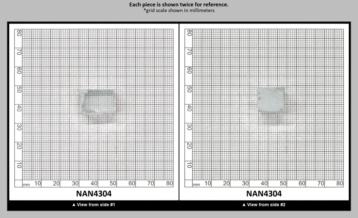 Nanosital Simulated White Topaz Lab Created Faceting Rough for Gem Cutting - #A-1345 - Various Sizes : NAN4304
