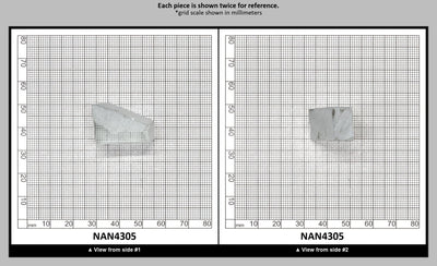 Nanosital Simulated White Topaz Lab Created Faceting Rough for Gem Cutting - #A-1345 - Various Sizes : NAN4305