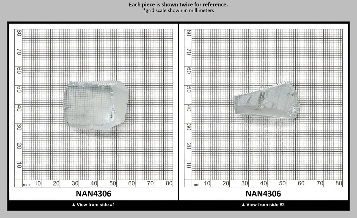 Nanosital Simulated White Topaz Lab Created Faceting Rough for Gem Cutting - #A-1345 - Various Sizes : NAN4306