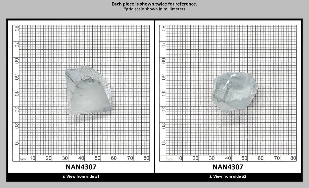 Nanosital Simulated White Topaz Lab Created Faceting Rough for Gem Cutting - #A-1345 - Various Sizes : NAN4307