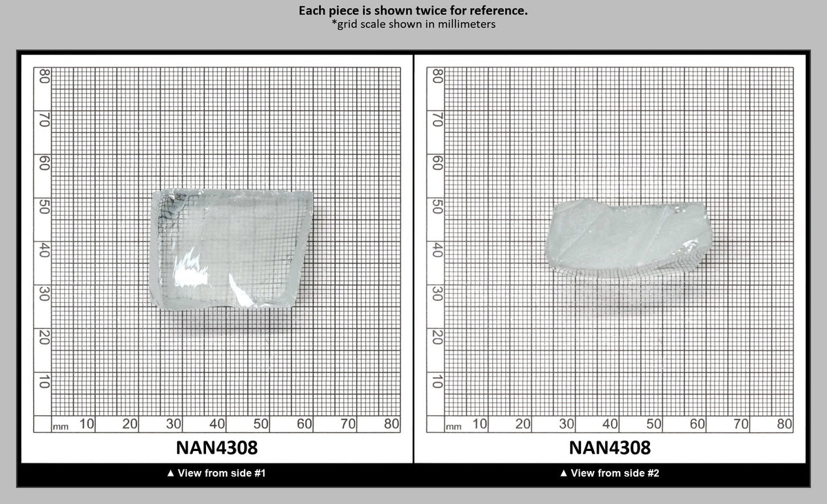 Nanosital Simulated White Topaz Lab Created Faceting Rough for Gem Cutting - #A-1345 - Various Sizes : NAN4308