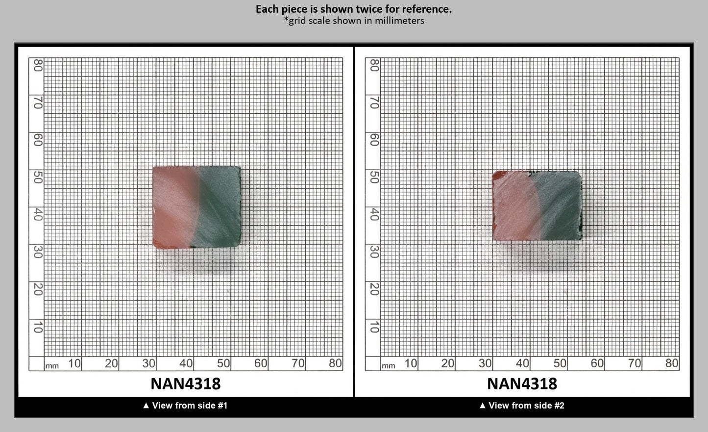 Nanosital Simulated Watermelon Lab Created Faceting Rough for Gem Cutting - Bi-Color Pink-Green - Various Sizes : NAN4318
