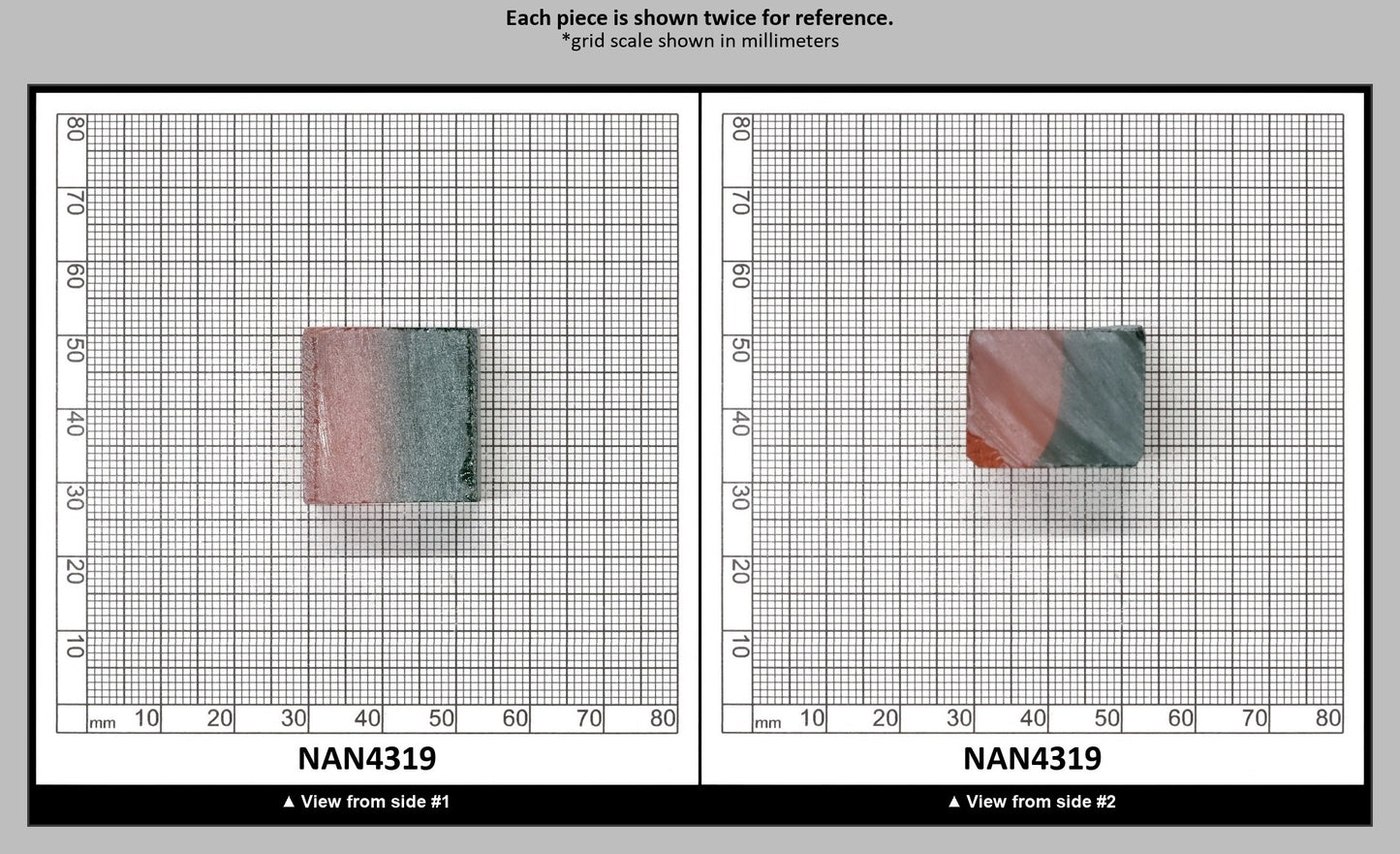 Nanosital Simulated Watermelon Lab Created Faceting Rough for Gem Cutting - Bi-Color Pink-Green - Various Sizes : NAN4319
