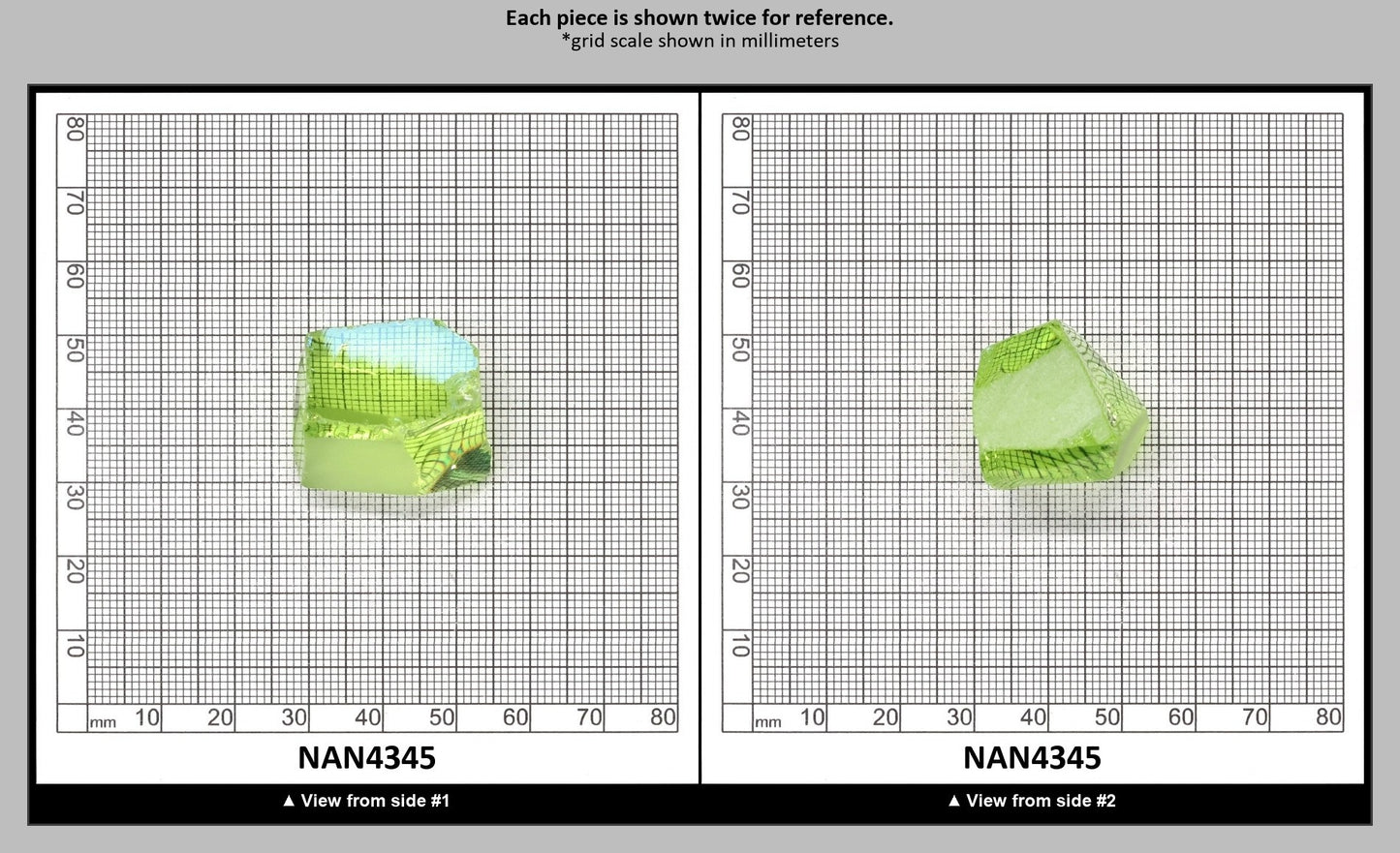 UV Reactive Nanosital #E-274 Lab Created Faceting Rough for Gem Cutting - Various Sizes : NAN4345