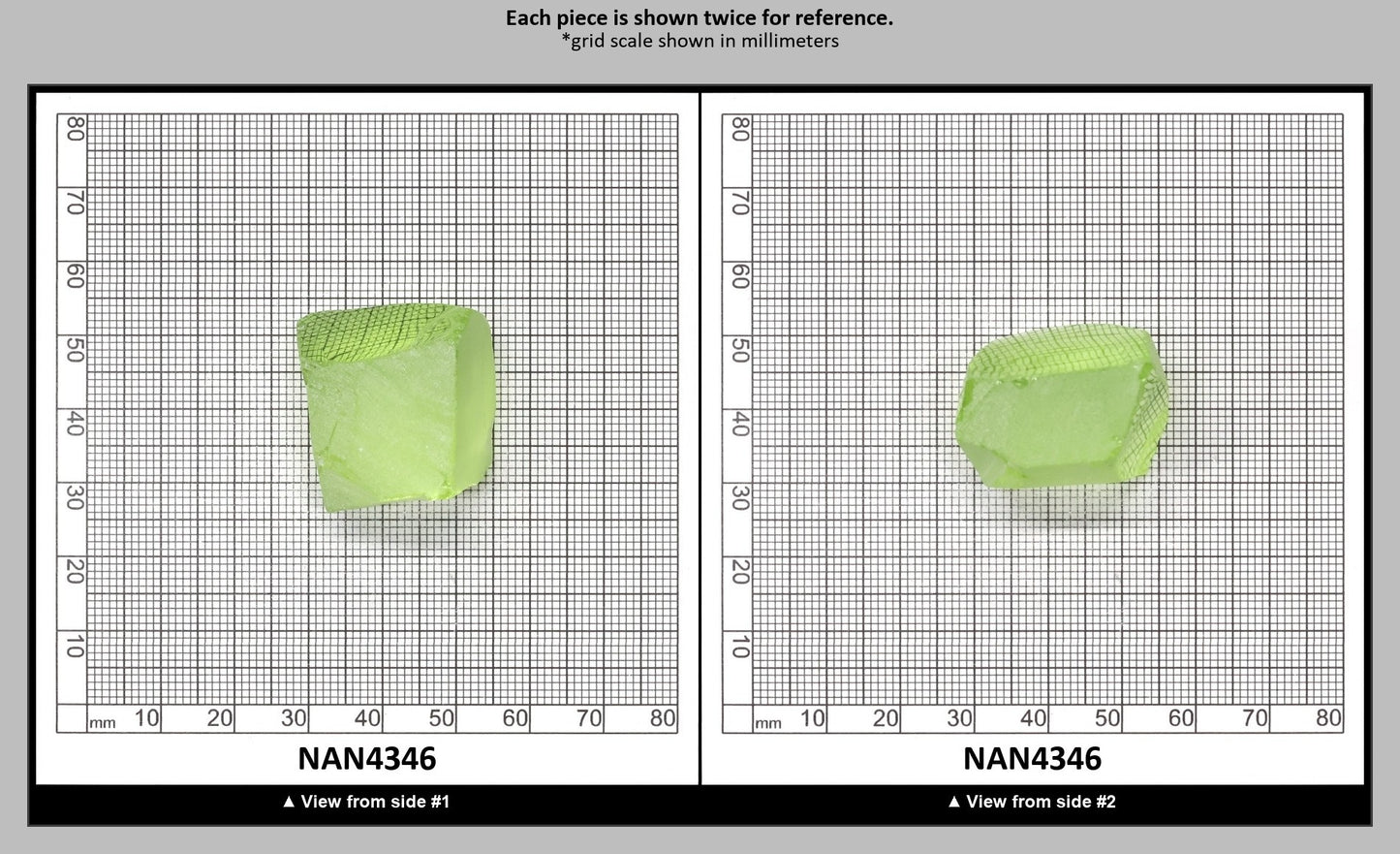 UV Reactive Nanosital #E-274 Lab Created Faceting Rough for Gem Cutting - Various Sizes : NAN4346