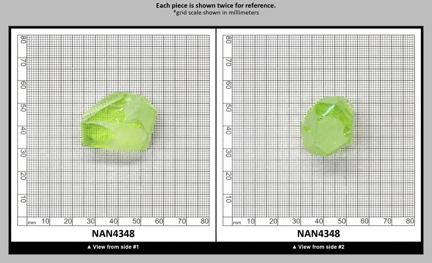 UV Reactive Nanosital #E-274 Lab Created Faceting Rough for Gem Cutting - Various Sizes : NAN4348