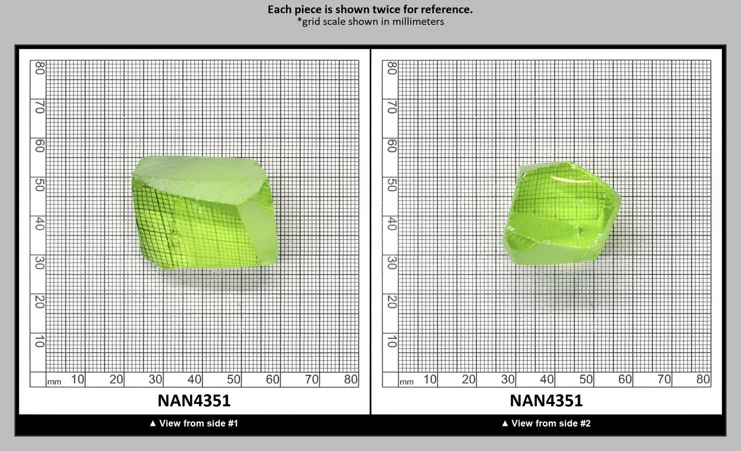 UV Reactive Nanosital #E-274 Lab Created Faceting Rough for Gem Cutting - Various Sizes : NAN4351