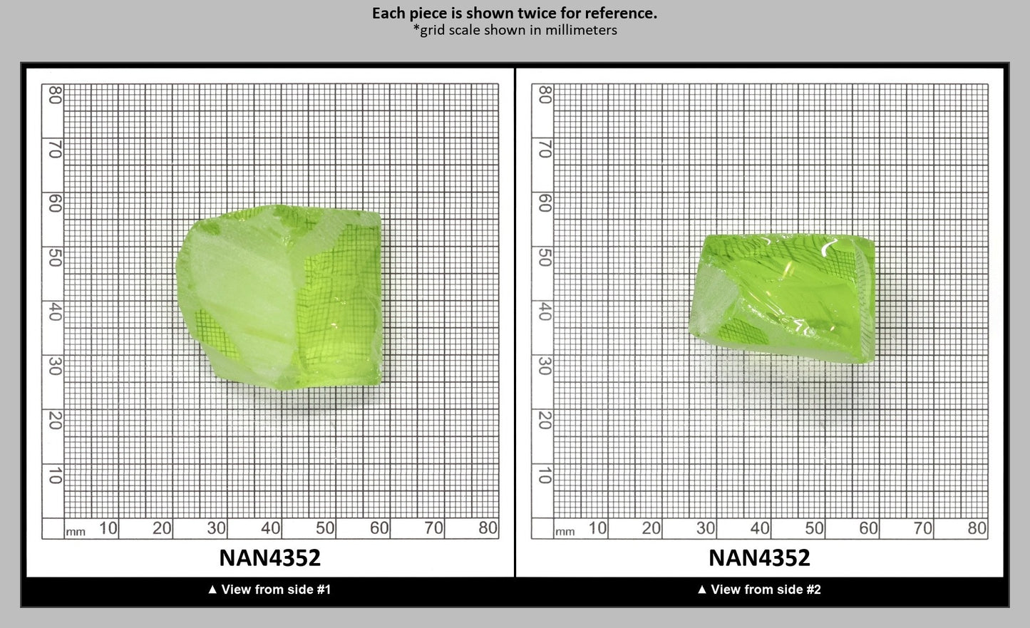 UV Reactive Nanosital #E-274 Lab Created Faceting Rough for Gem Cutting - Various Sizes : NAN4352