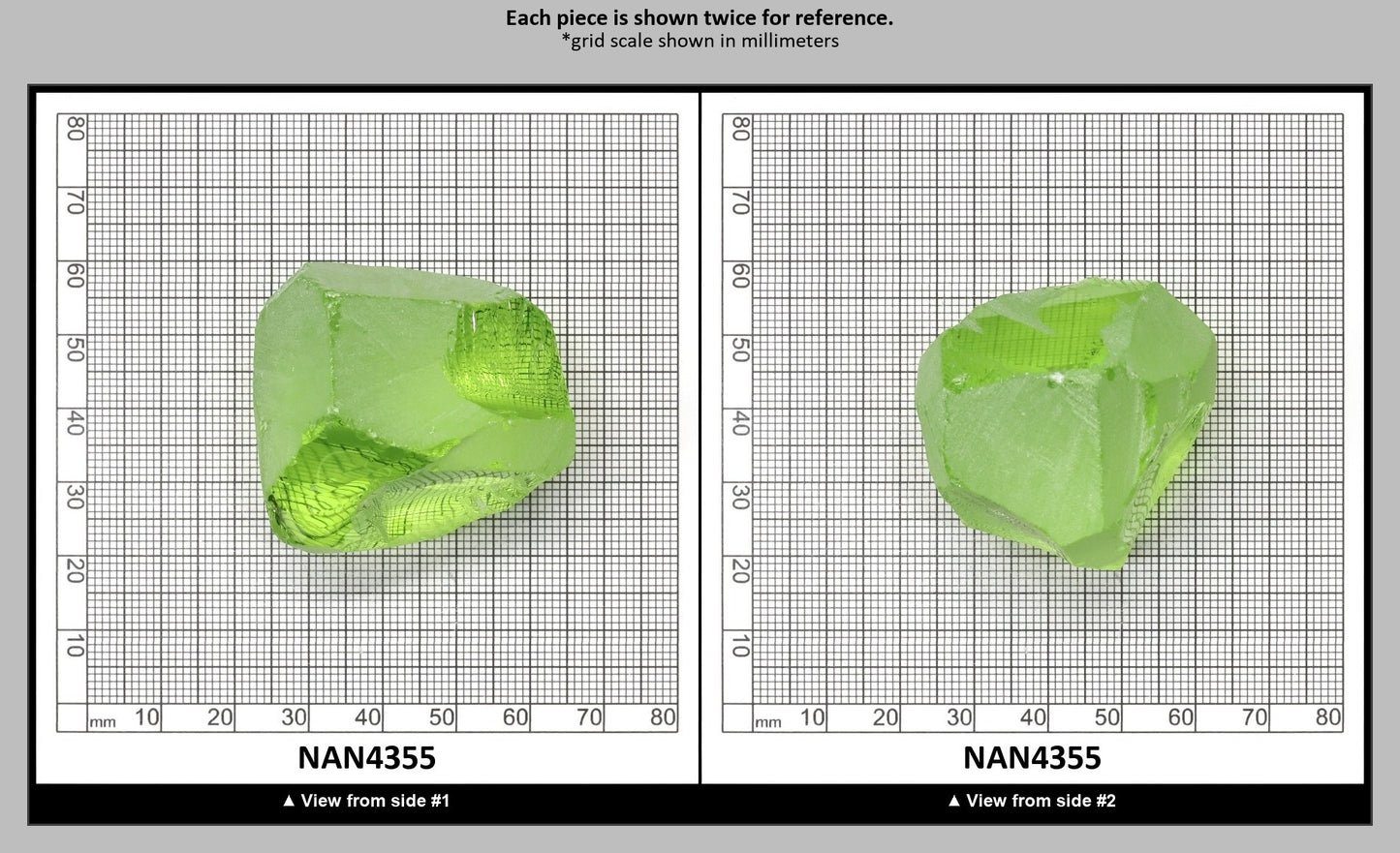 UV Reactive Nanosital #E-274 Lab Created Faceting Rough for Gem Cutting - Various Sizes : NAN4355