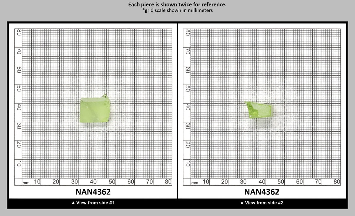 UV Reactive Nanosital #E-274 Lab Created Faceting Rough for Gem Cutting - Various Sizes : NAN4362