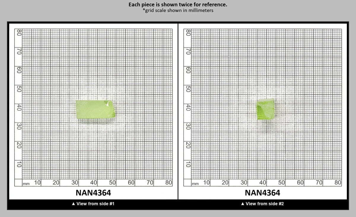 UV Reactive Nanosital #E-274 Lab Created Faceting Rough for Gem Cutting - Various Sizes : NAN4364