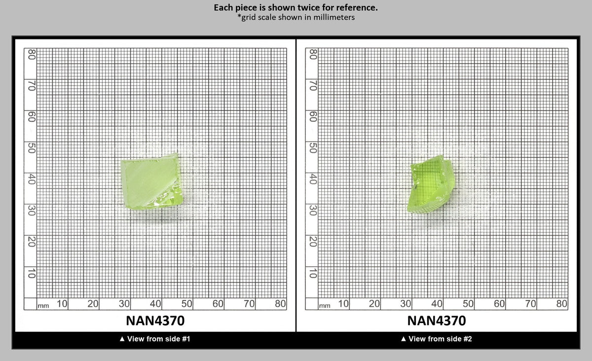 UV Reactive Nanosital #E-274 Lab Created Faceting Rough for Gem Cutting - Various Sizes : NAN4370