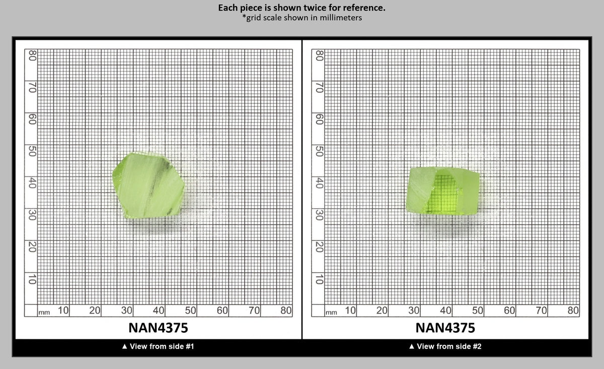 UV Reactive Nanosital #E-274 Lab Created Faceting Rough for Gem Cutting - Various Sizes : NAN4375