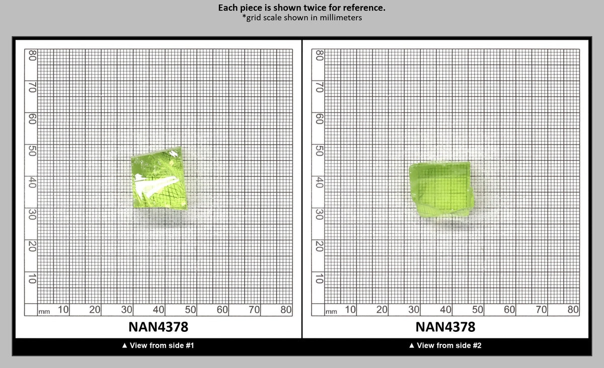 UV Reactive Nanosital #E-274 Lab Created Faceting Rough for Gem Cutting - Various Sizes : NAN4378