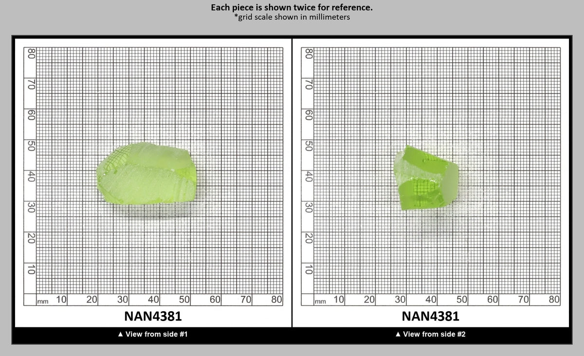 UV Reactive Nanosital #E-274 Lab Created Faceting Rough for Gem Cutting - Various Sizes : NAN4381