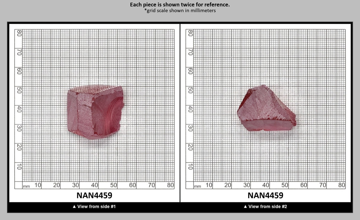 Nanosital Simulated Kunzite Lab Created Faceting Rough for Gem Cutting - #A-8483 - Various Sizes : NAN4459