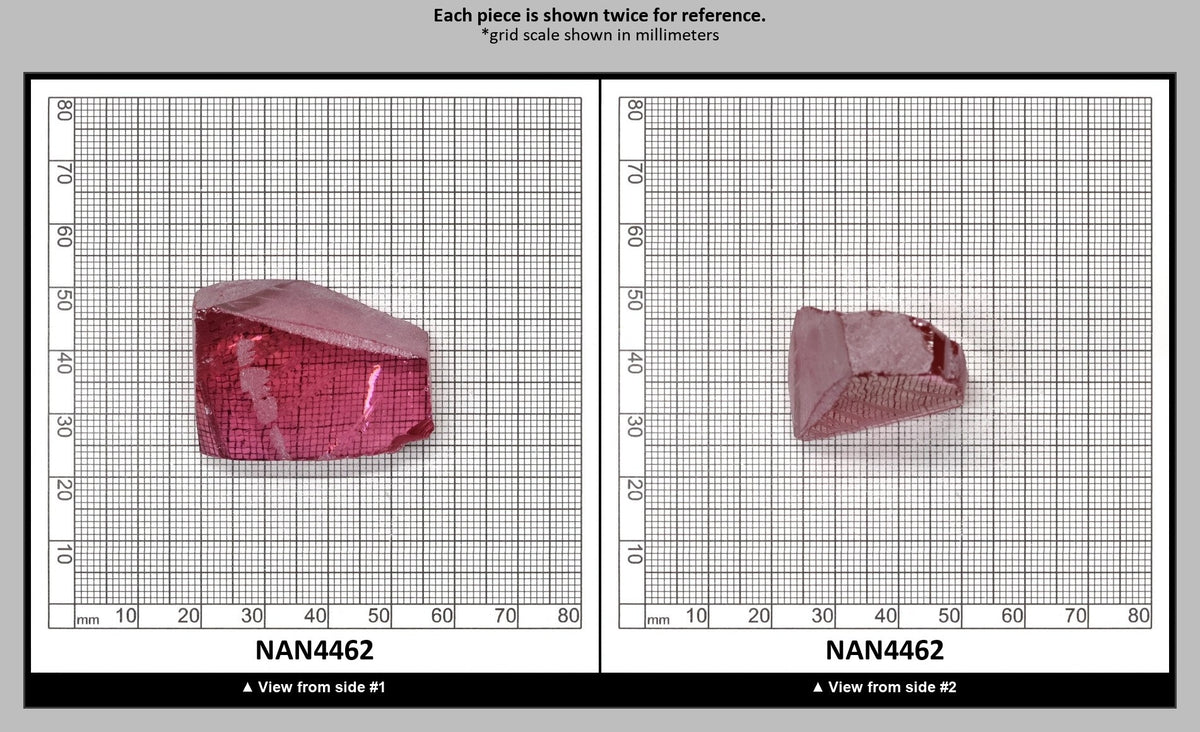 Nanosital Simulated Kunzite Lab Created Faceting Rough for Gem Cutting - #A-8483 - Various Sizes : NAN4462