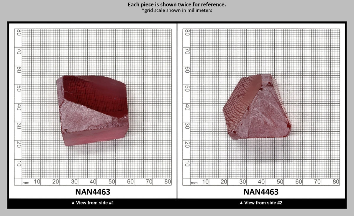 Nanosital Simulated Kunzite Lab Created Faceting Rough for Gem Cutting - #A-8483 - Various Sizes : NAN4463