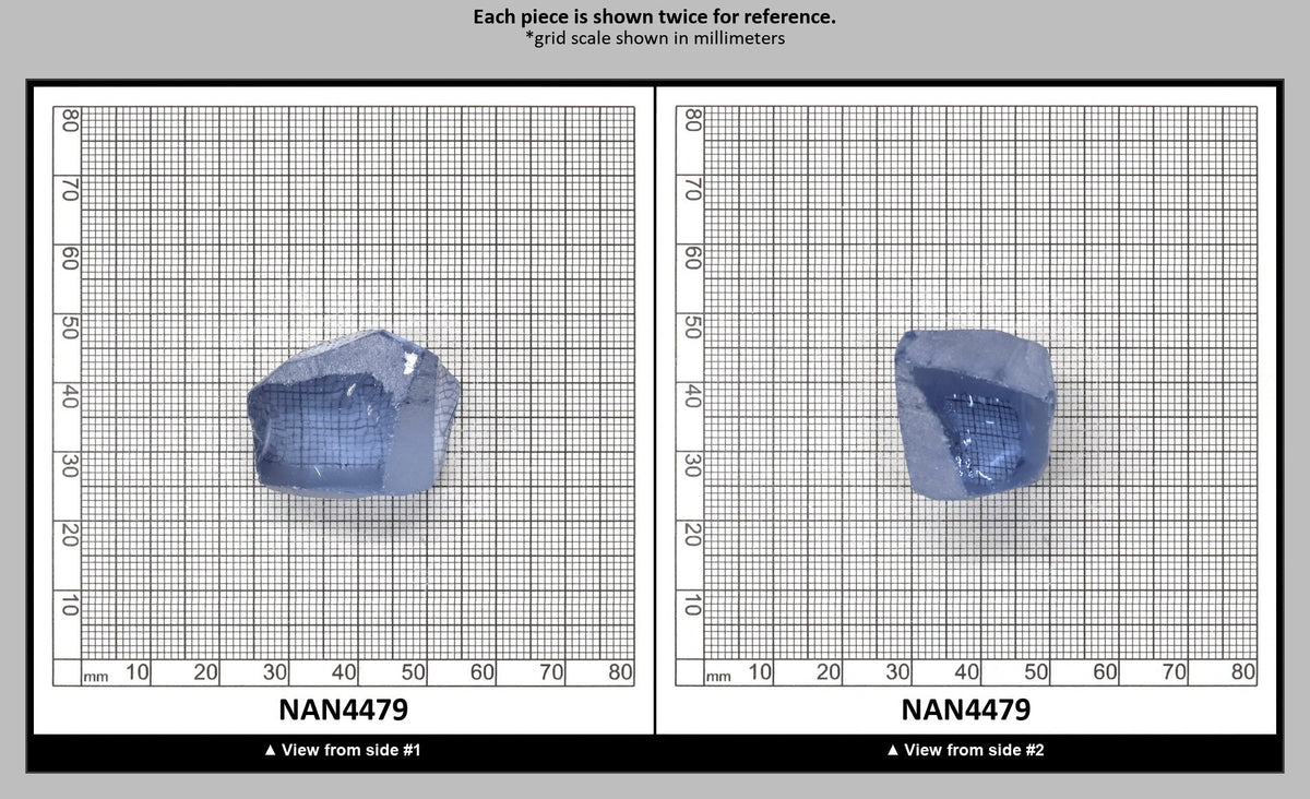 Nanosital Simulated Ice Blue Sapphire Lab Created Faceting Rough for Gem Cutting - #A-144 - Various Sizes : NAN4479