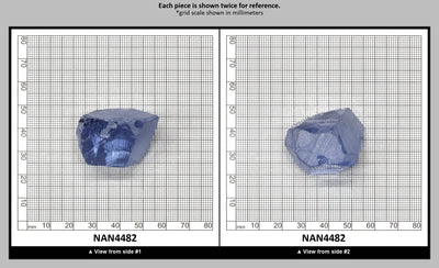 Nanosital Simulated Ice Blue Sapphire Lab Created Faceting Rough for Gem Cutting - #A-144 - Various Sizes : NAN4482