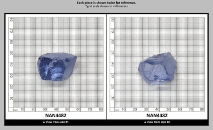 Nanosital Simulated Ice Blue Sapphire Lab Created Faceting Rough for Gem Cutting - #A-144 - Various Sizes : NAN4482