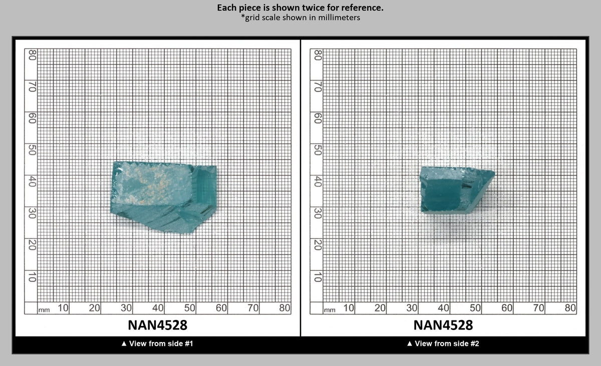 Nanosital Simulated Paraiba Tourmaline (Included)  Lab Created Faceting Rough for Gem Cutting - #Z-108 - Various Sizes : NAN4528