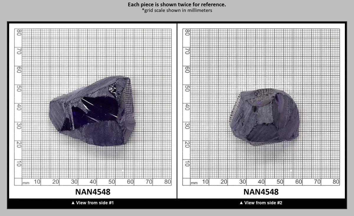 Nanosital Simulated Color Changing Lab Created Faceting Rough for Gem Cutting - #E-114 - Various Sizes : NAN4548