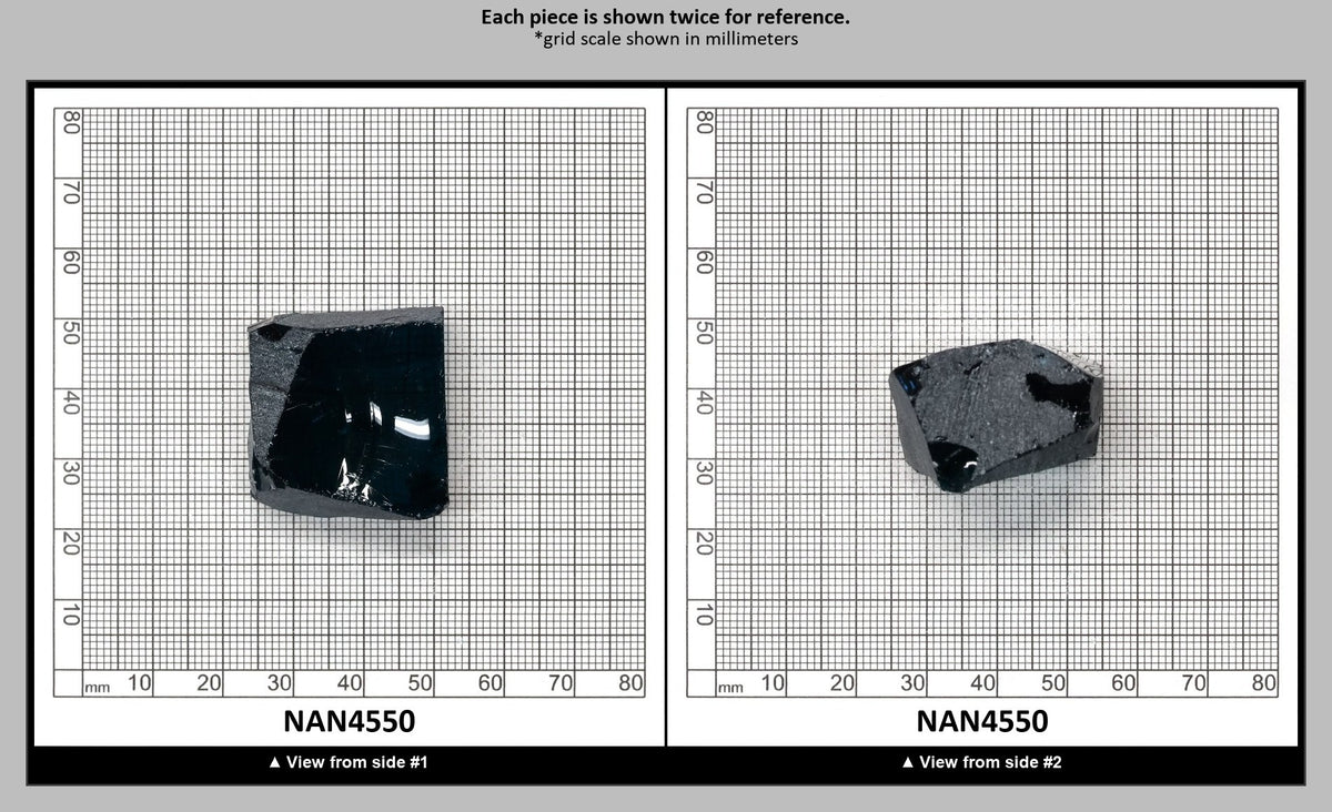 Nanosital Simulated Dark Arctic Blue Lab Created Faceting Rough for Gem Cutting - #C-206 - Various Sizes : NAN4550