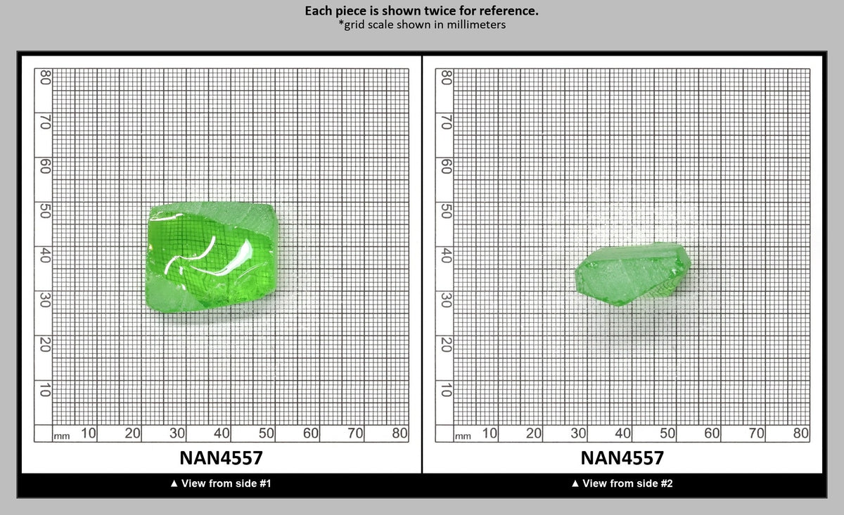 Nanosital Simulated Medium Kryptonite Lab Created Faceting Rough for Gem Cutting - #B-1320 - Various Sizes : NAN4557