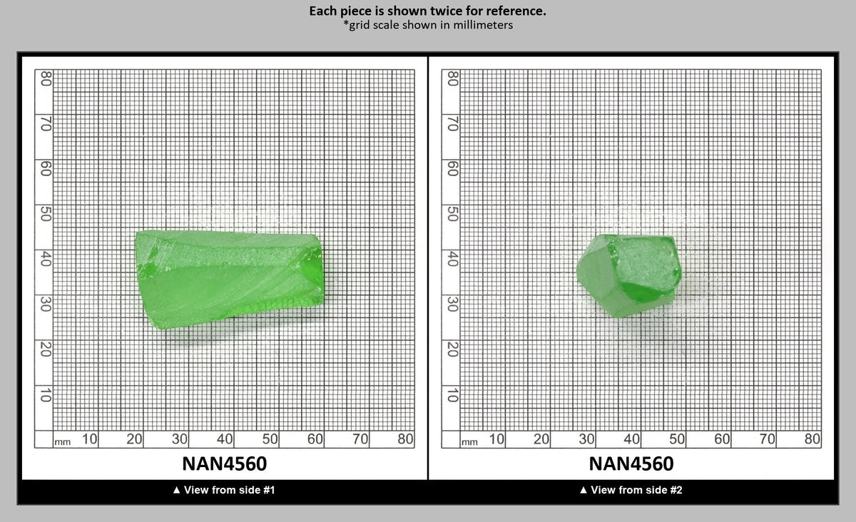 Nanosital Simulated Medium Kryptonite Lab Created Faceting Rough for Gem Cutting - #B-1320 - Various Sizes : NAN4560
